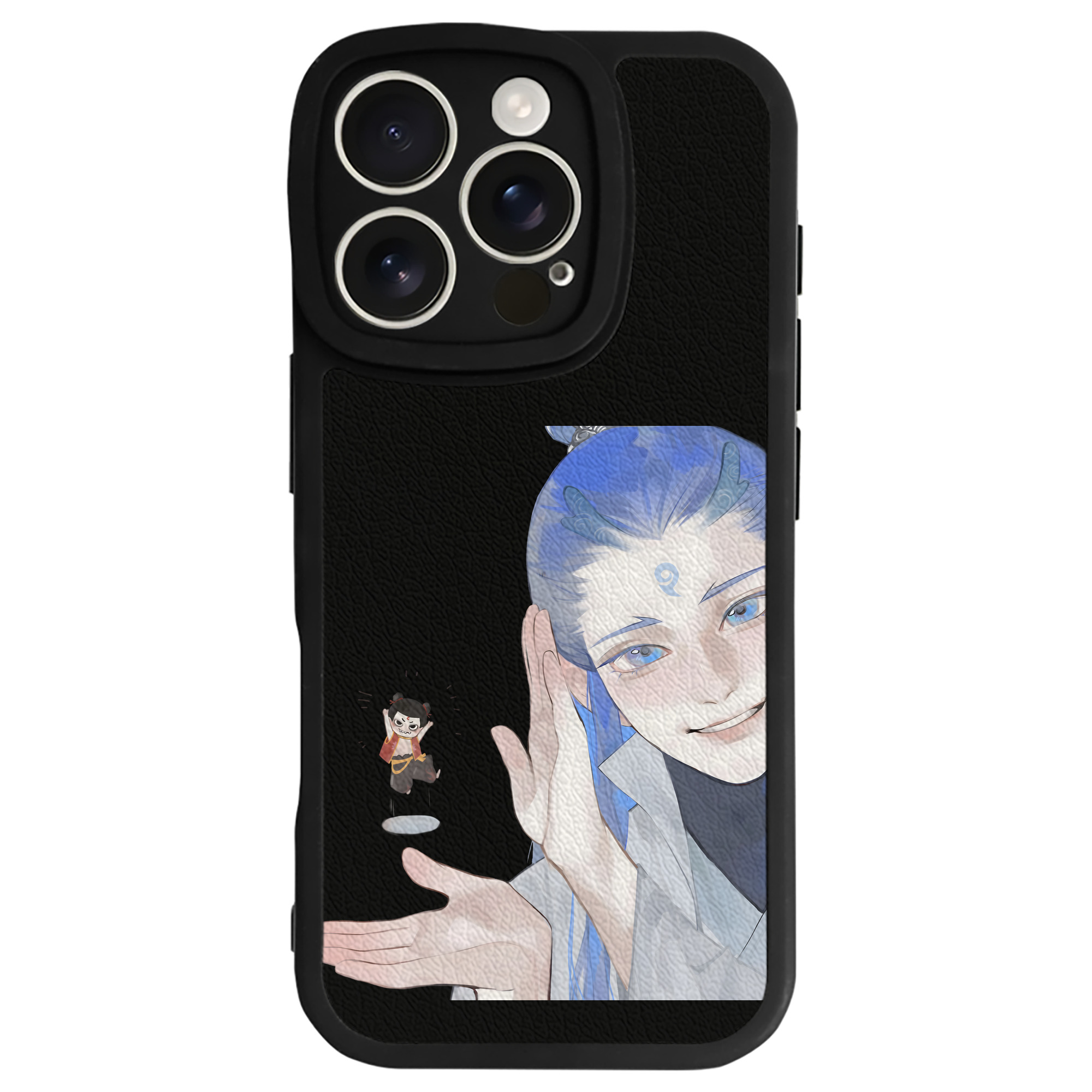 （画像用） Ne Zha 2 ナタ 魔童の大暴れ 【iPhone 16シリーズ対応】シリコンスマホケース（レザー調） 材質：シリコン
